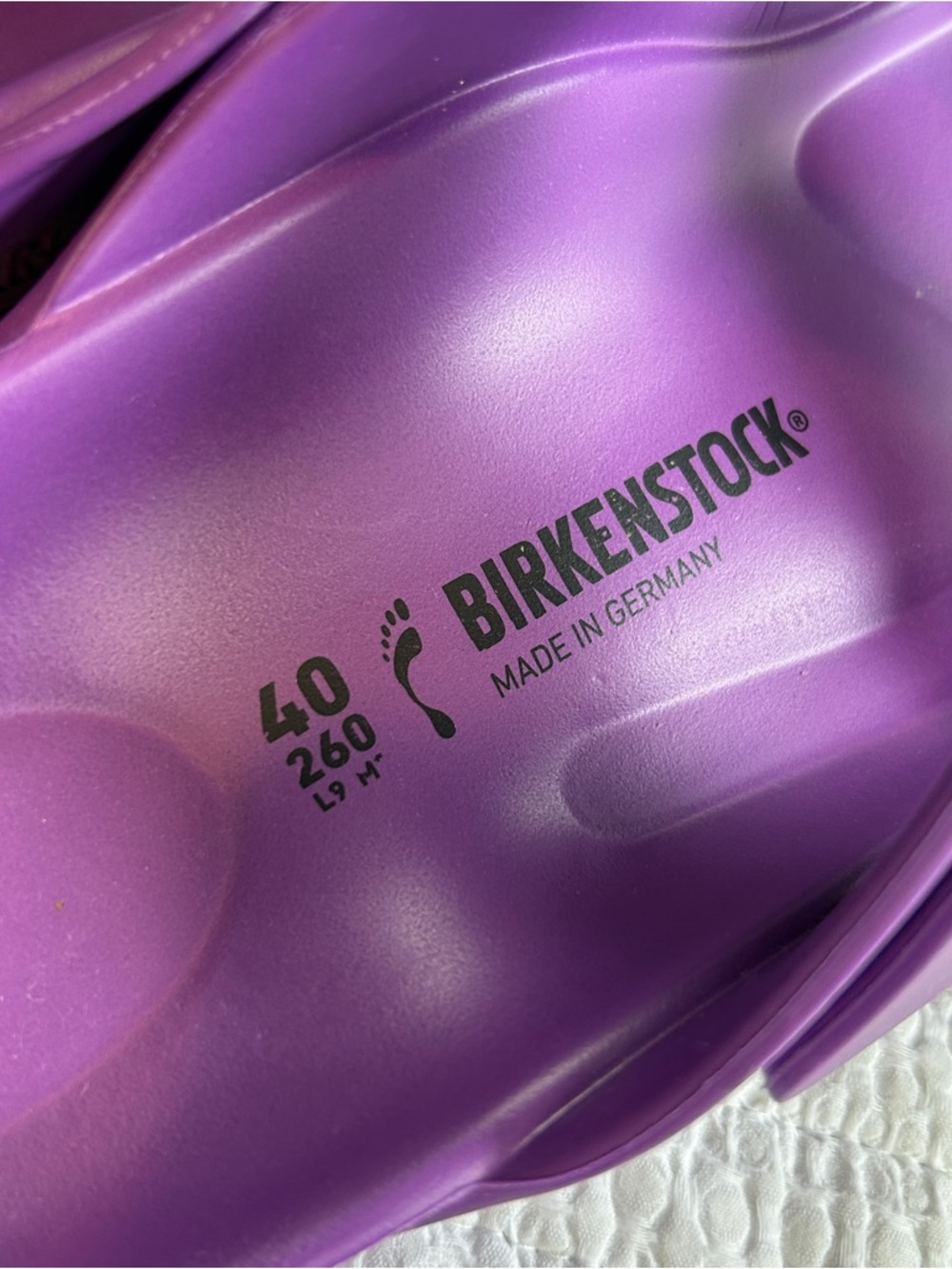 Birkenstock Purple EVA Two-Strap Slide Sandals Women’s Eu Size 40 - Picture 3 of 6